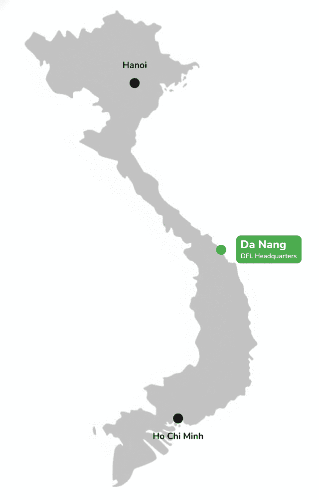 Vietnam Map highlighting Da Nang